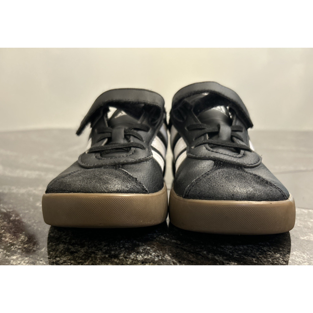 adidas Kid's VL Court 3.0 Sneaker US 2 Black/Gum - Picture 4 of 11
